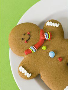 Gingerbread guy, chillin' out.
