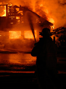 This fireman enjoys Rooibos Peach after a 