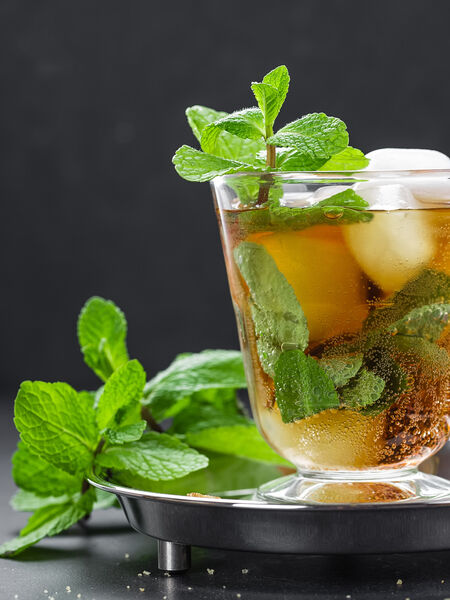 Our Kentucky Bourbon tea makes a tasty booze-free mint julep!