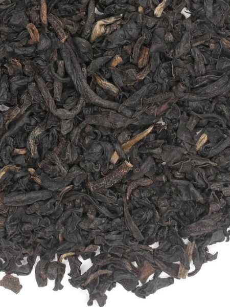 Gorgeous leaf glamor shot of our Decaf Breakfast tea