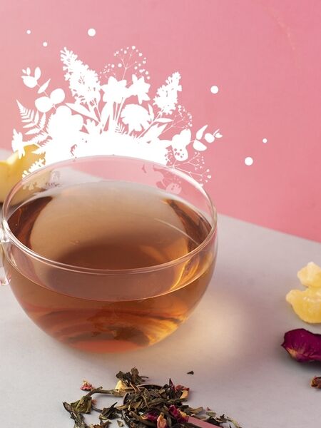 White Eternal Spring tea is a popular white tea with a medley of fruit flavors and hints of rose petals.